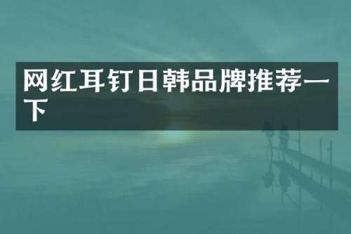 网红耳钉日韩品牌推荐一下