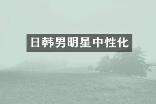 日韩男明星中性化
