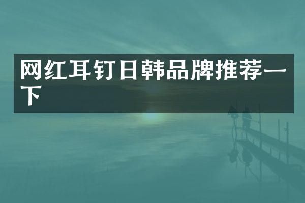 网红耳钉日韩品牌推荐一下