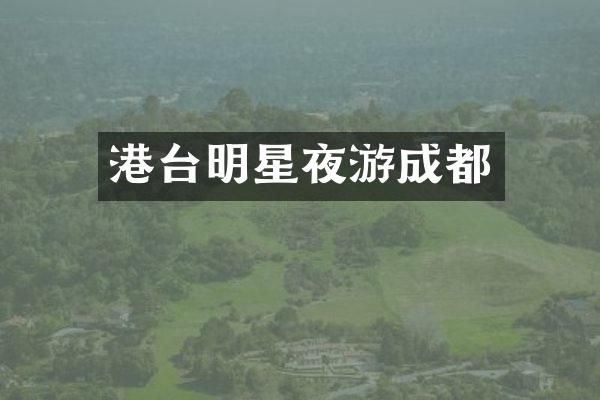 港台明星夜游成都
