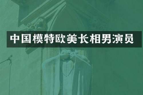 中国模特欧美长相男演员