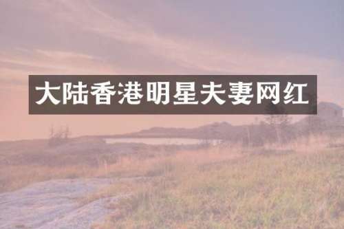 大陆香港明星夫妻网红