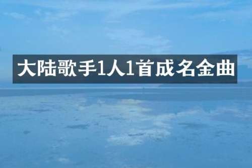 大陆歌手1人1首成名金曲