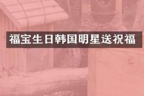 福宝生日韩国明星送祝福