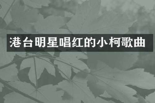 港台明星唱红的小柯歌曲
