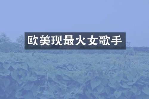欧美现最火女歌手