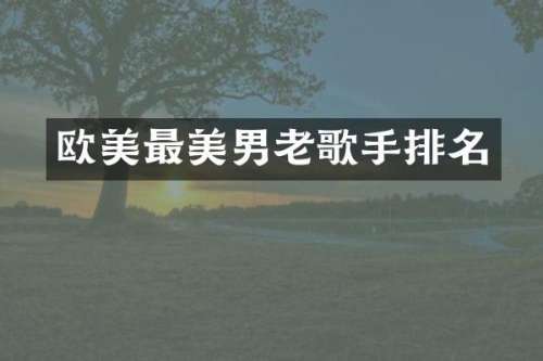 欧美最美男老歌手排名