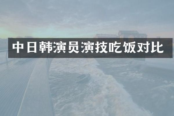 中日韩演员演技吃饭对比