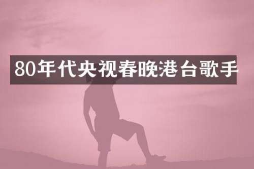 80年代央视港台歌手