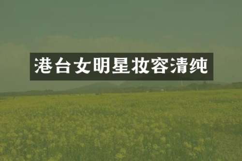 港台女明星妆容清纯