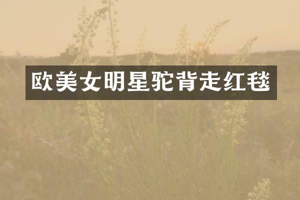 欧明星驼背走红毯