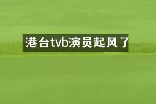 港台tvb演员起风了