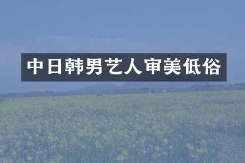 中日韩男艺人审美低俗