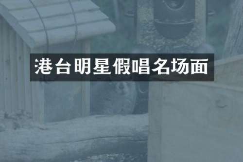 港台明星名场面