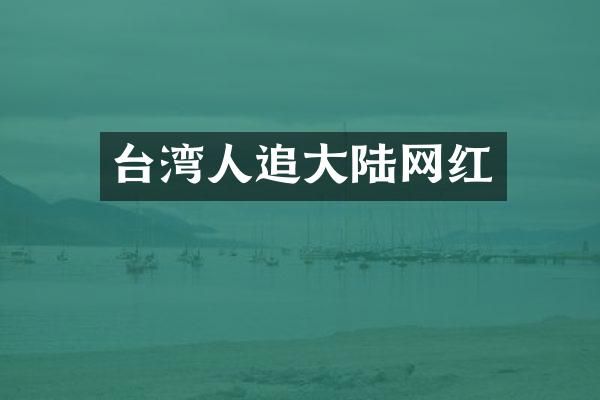 台湾人追大陆网红