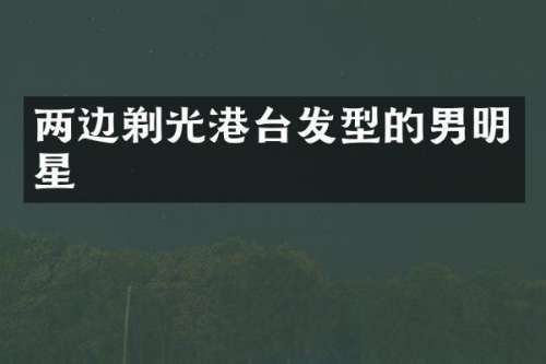 两边剃光港台发型的男明星