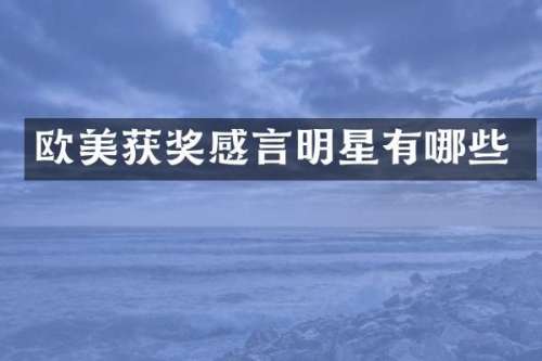 欧美感言明星有哪些