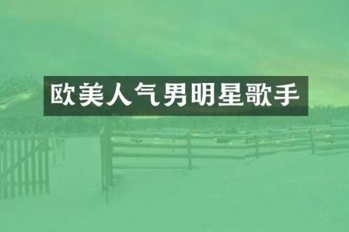 欧美人气男明星歌手