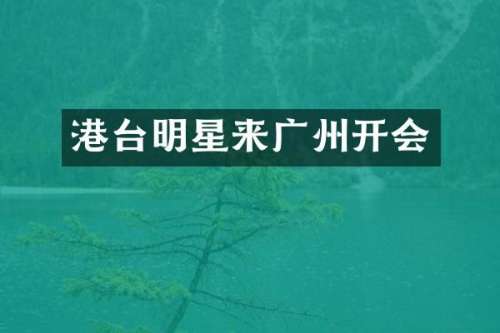 港台明星来广州开会
