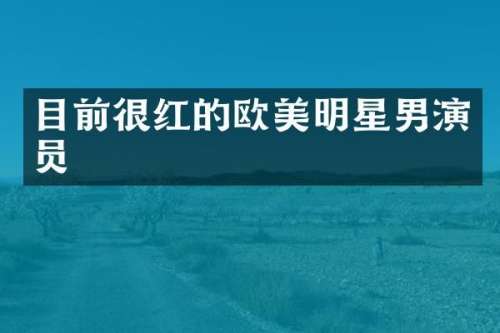目前很红的欧美明星男演员