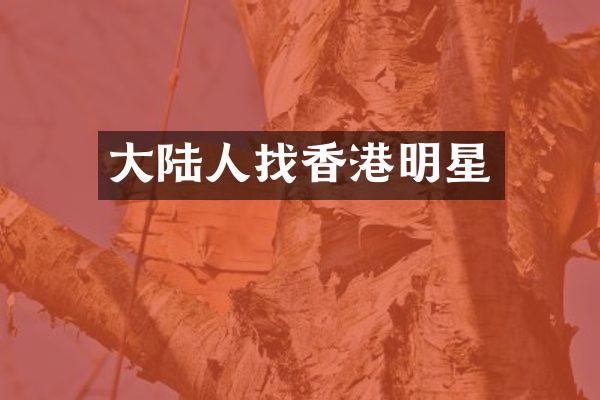 大陆人找香港明星