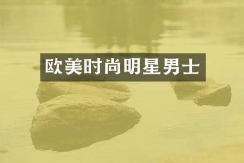 欧美时尚明星男士