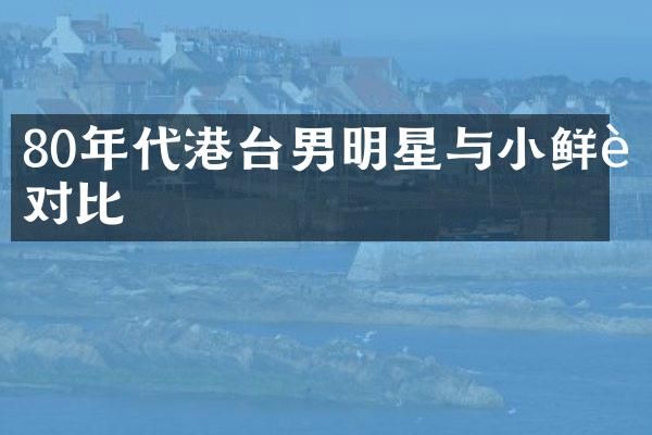80年代港台男明星与小鲜肉对比