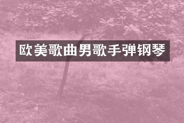 欧美歌曲男歌手弹钢琴