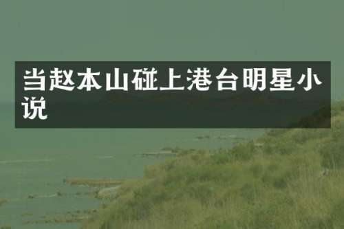 当赵本山碰上港台明星小说