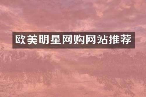 欧美明星网购网站推荐