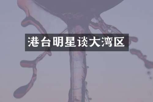 港台明星谈大湾区