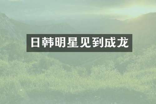 日韩明星见到成龙