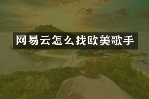 网易云怎么找欧美歌手
