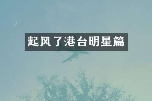 起风了港台明星篇