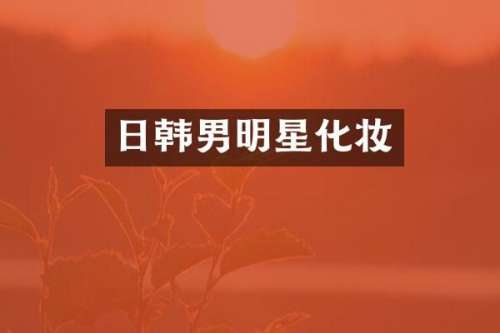 日韩男明星化妆