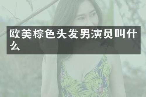 欧美棕色头发男演员叫什么