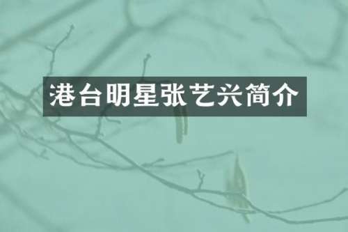 港台明星张艺兴简介
