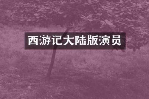西游记大陆版演员