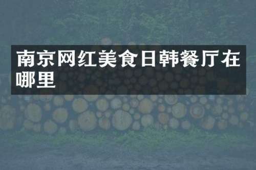 南京网红美食日韩餐厅在哪里
