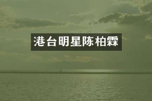 港台明星陈柏霖