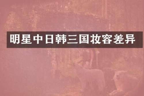 明星中日韩三国妆容差异