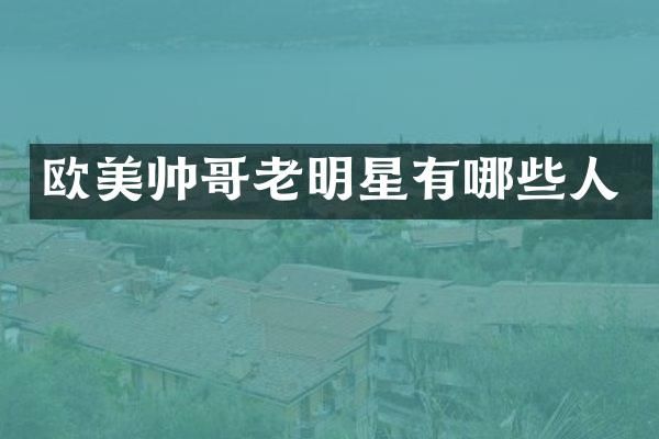 欧美帅哥老明星有哪些人