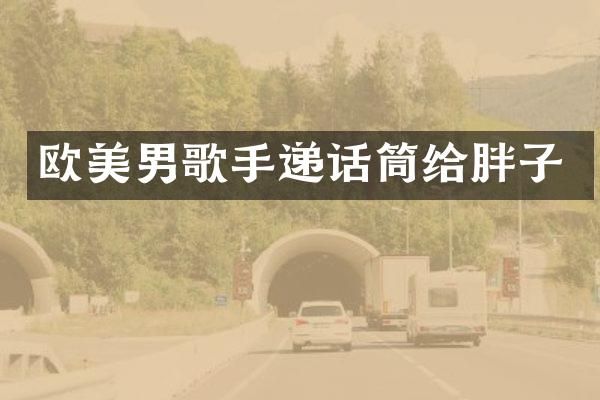 欧美男歌手递话筒给胖子