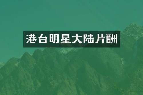 港台明星大陆片酬