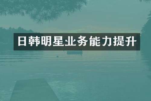 日韩明星业务能力提升