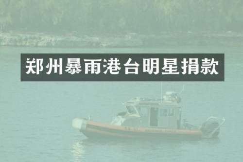 郑州暴雨港台明星捐款
