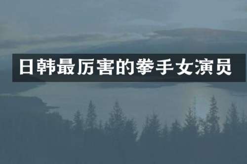 日韩最厉害的拳手女演员