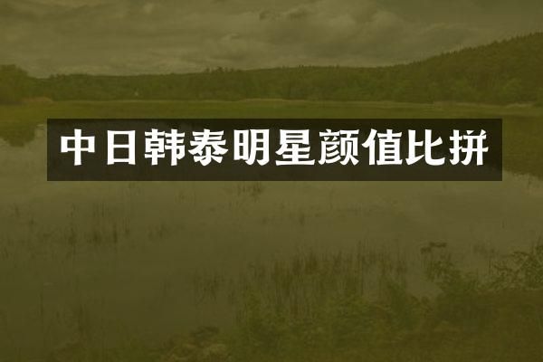 中日韩泰明星颜值比拼