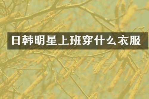 日韩明星上班穿什么衣服