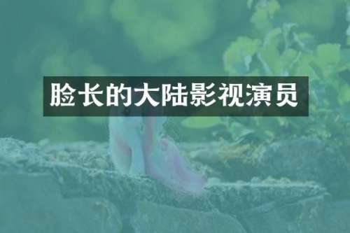脸长的大陆影视演员